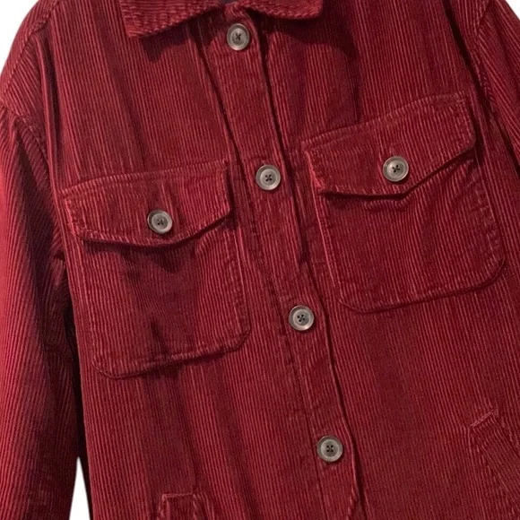 🔥Bershka Women's Burgundy Jacket 🧥 - Picture 4 of 10